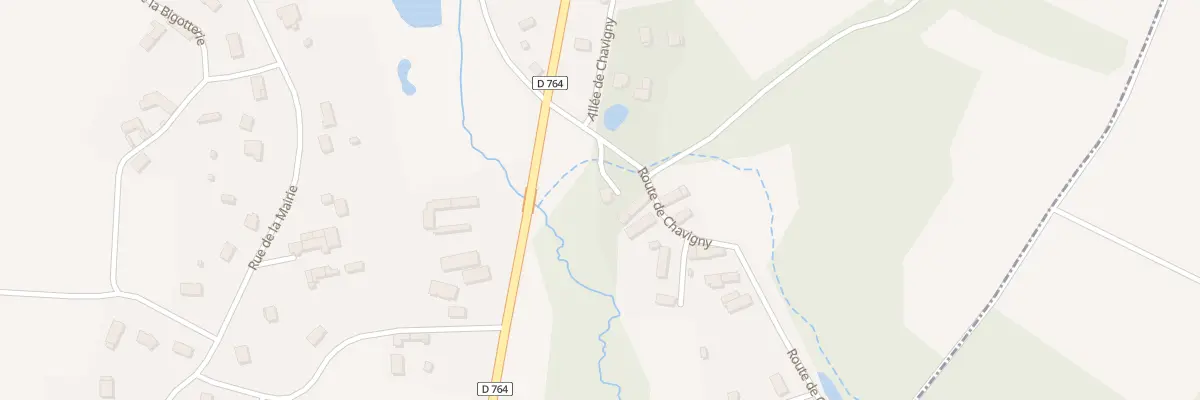 Plan du 2 Rte de Chavigny à Faverolles-sur-Cher