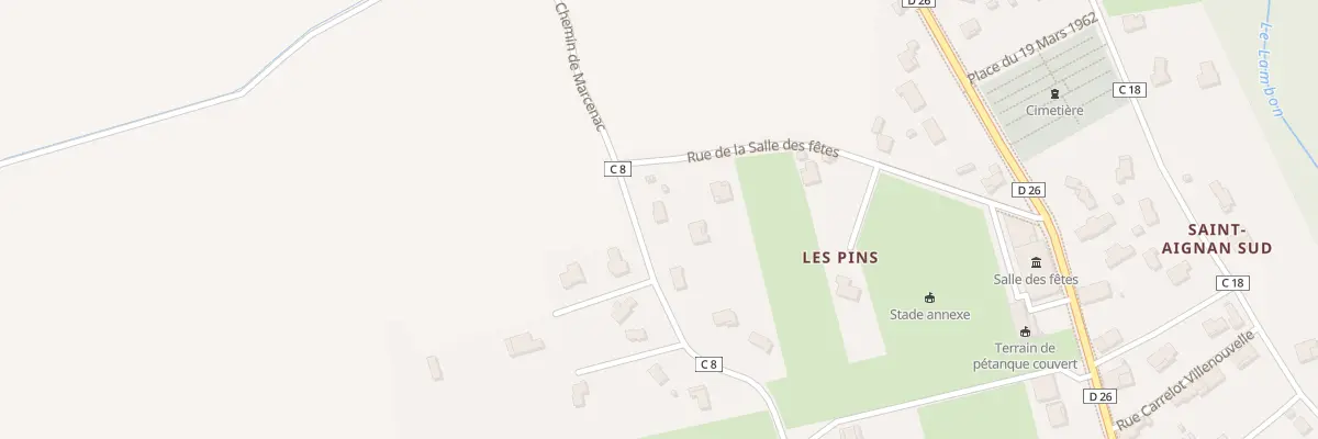 Plan du 8 Che de Marcenac à Mas-Grenier