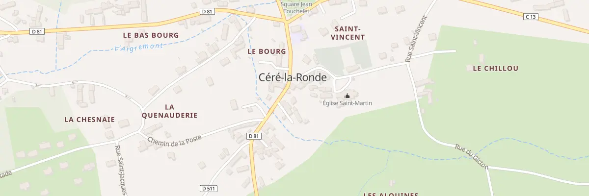 Plan du 12 Rue Rabelais à Céré-la-Ronde