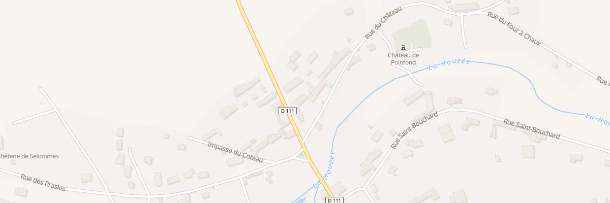 Plan du 2 Rue du Chateau à Selommes