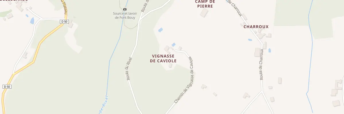 Plan du 315 Che de Vignasse de Caviole à Bélaye