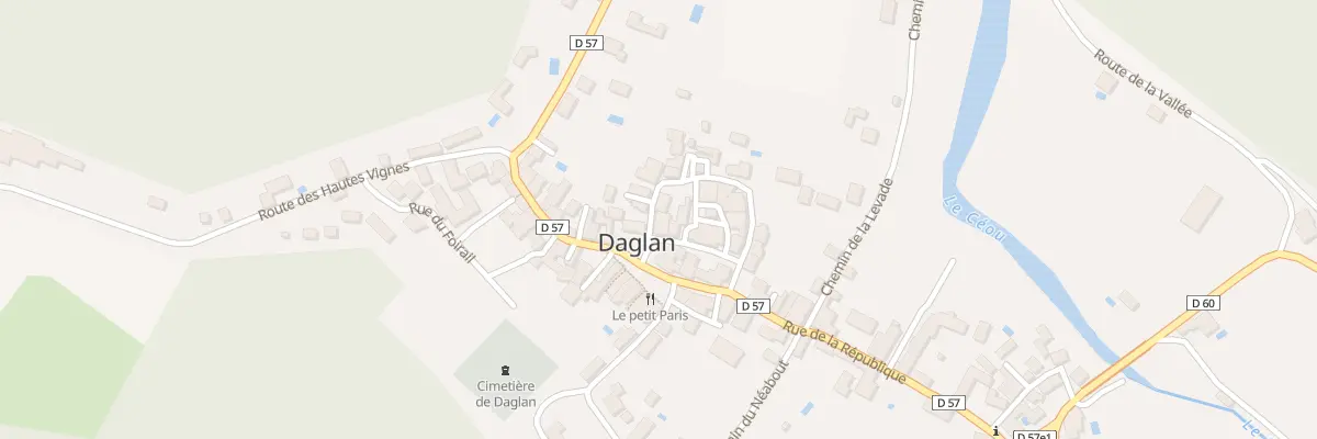 Plan du 2 Rue de la Rode à Daglan