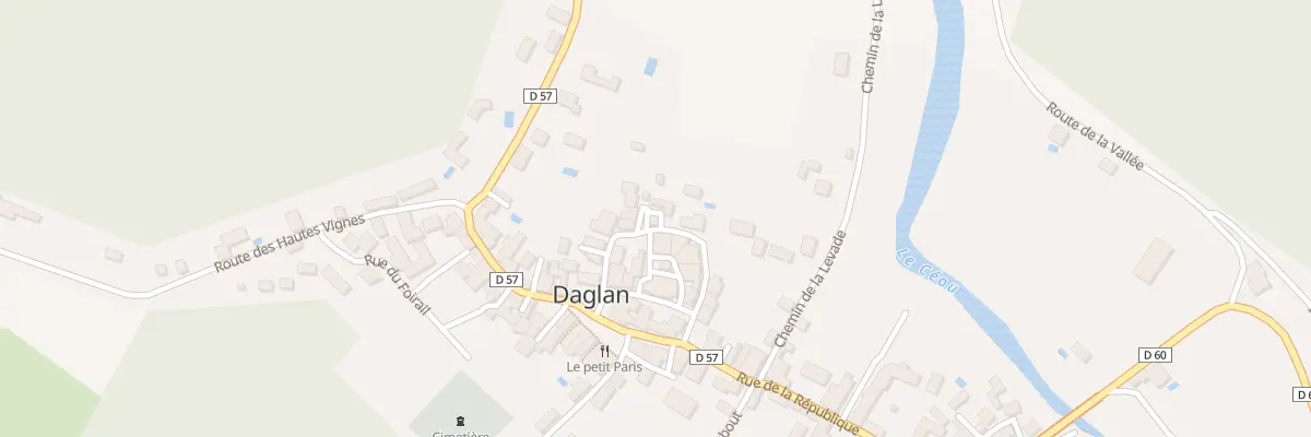 Plan du 1 Rue des Amoureux à Daglan