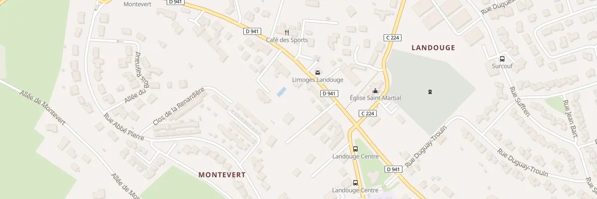 Plan du 221 Av de Landouge à Limoges
