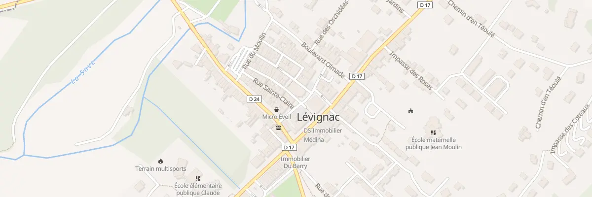 Plan du 1 Rue Notre Dame à Lévignac