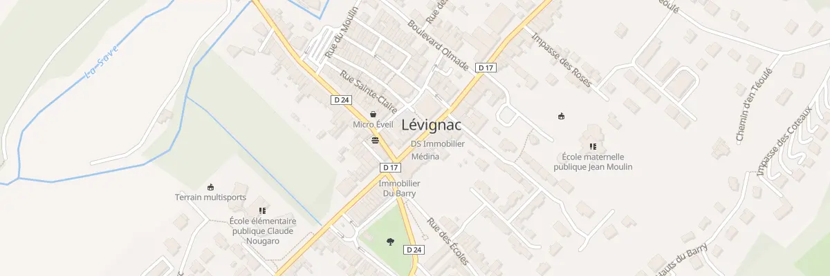 Plan de Sq des Droits de l’Homme à Lévignac