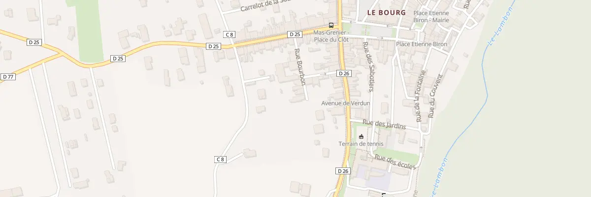 Plan du 1 Rue Bourbon à Mas-Grenier