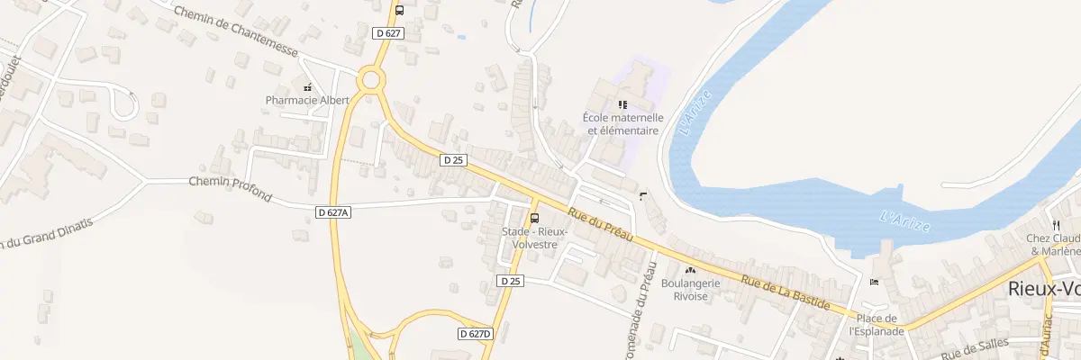 Plan du 10 Av de la Gare à Rieux-Volvestre