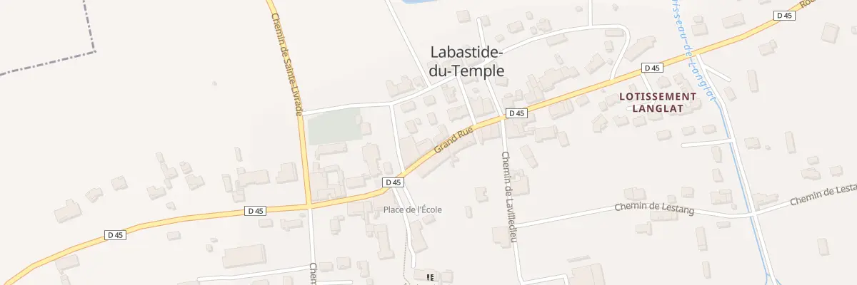 Plan du 13 Rue Grand Rue à Labastide-du-Temple