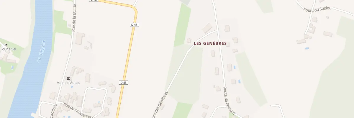 Plan du 389 Rte des Génébres à Aubas