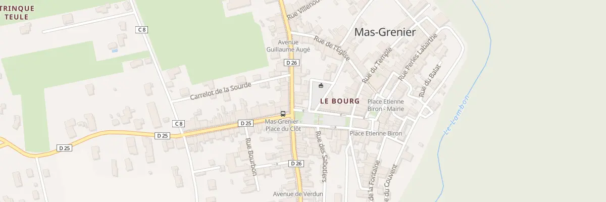 Plan du 1 Pl du Poilu à Mas-Grenier