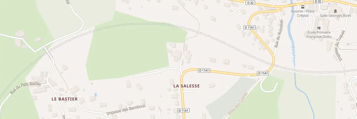 Plan du 1 All de la Salesse à Bosmie-l’Aiguille