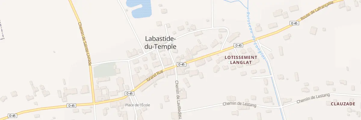 Plan du 23 Grand Rue à Labastide-du-Temple