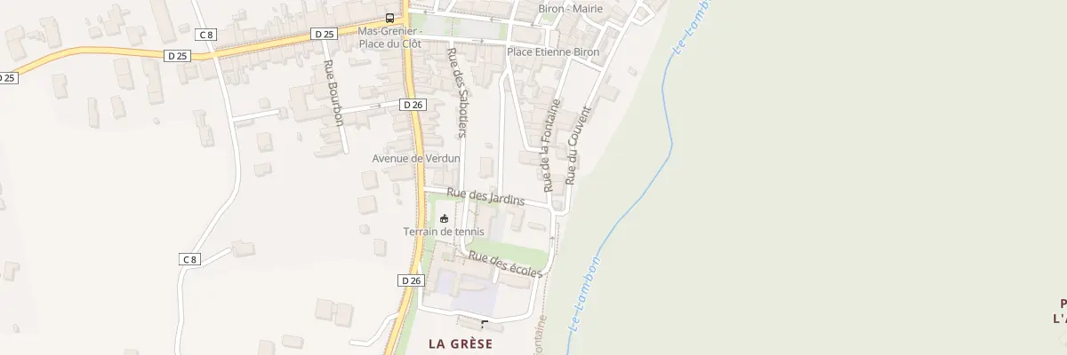 Plan du 1 Rue de la Fontaine à Mas-Grenier