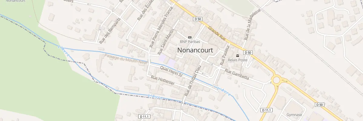 Plan de Nonancourt à Nonancourt