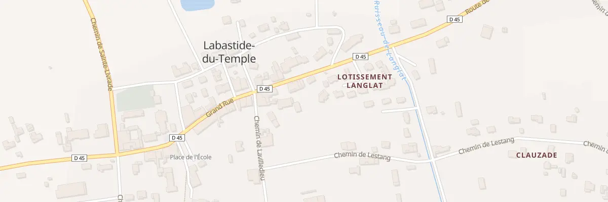 Plan du 22 Rue Grand Rue à Labastide-du-Temple