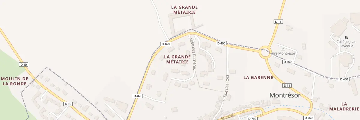 Plan du 4 All des Perrieres à Montrésor