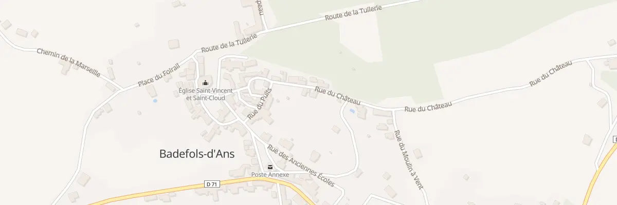 Plan du 206 Rue du Château à Badefols-d’Ans