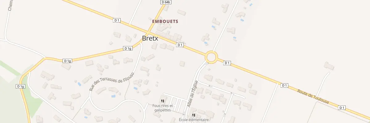 Plan du 23 Rte de Toulouse à Bretx