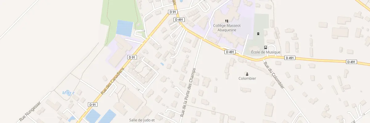 Plan du 64 Rue de la Porte des Champs à Boos