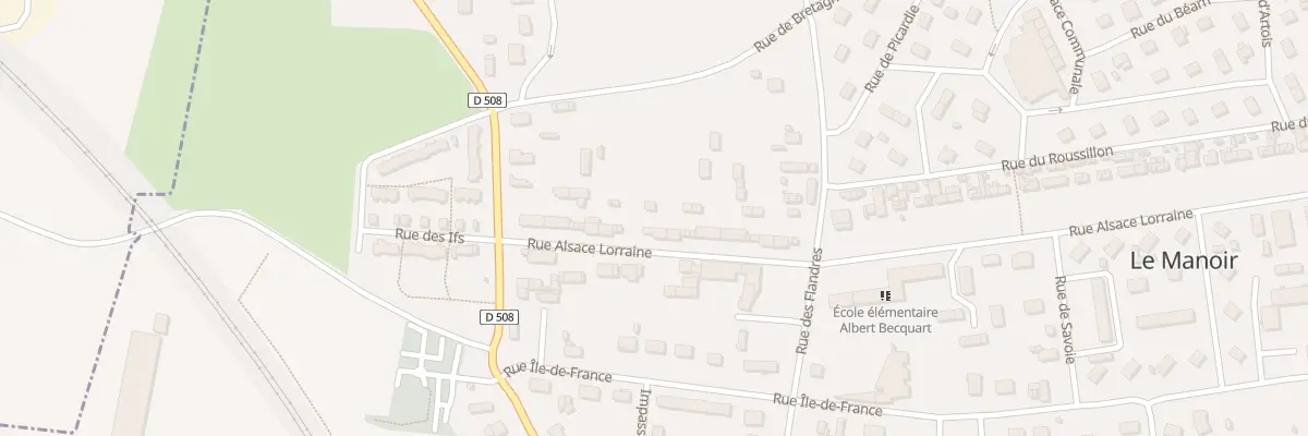 Plan du 10 Rue Alsace Lorraine au Manoir