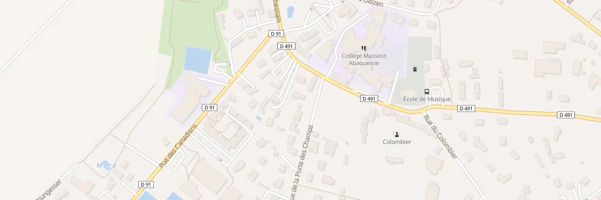 Plan du 44 Rue de la Porte des Champs à Boos