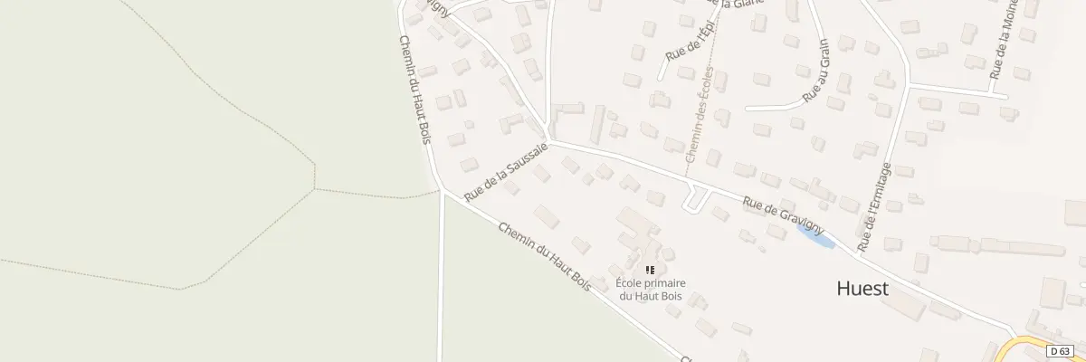 Plan du 3 Rue de la Saussaie à Huest