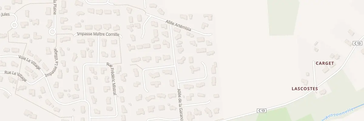 Plan du 2 All de la Garance à Fontenilles
