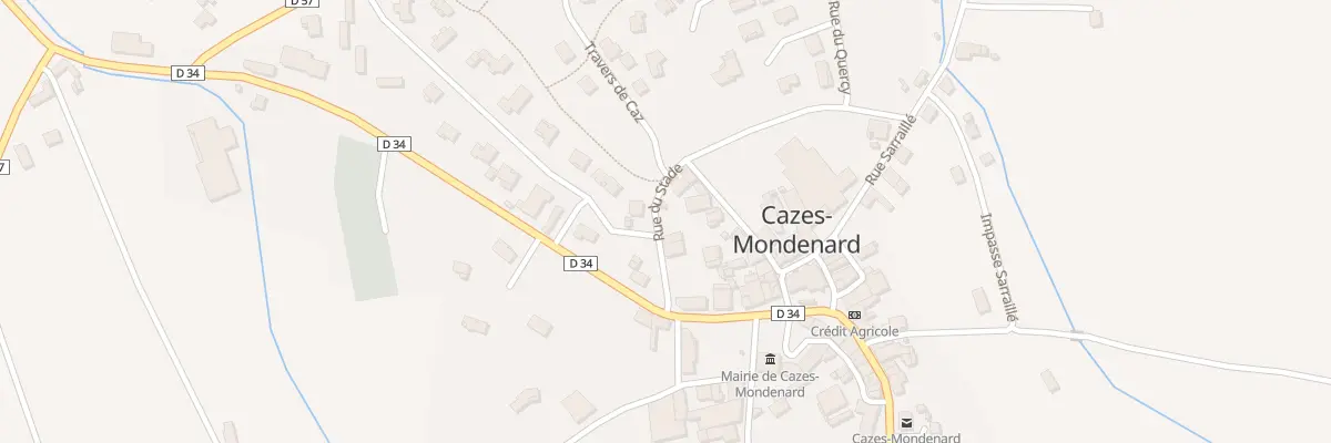 Plan du 6 Rue du Stade à Cazes-Mondenard