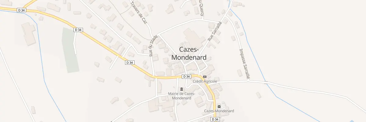 Plan du 2 Rue de l’Abattoir à Cazes-Mondenard