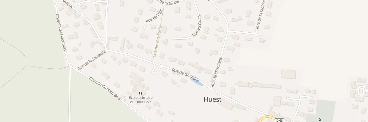 Plan du 12 Rue de Gravigny à Huest