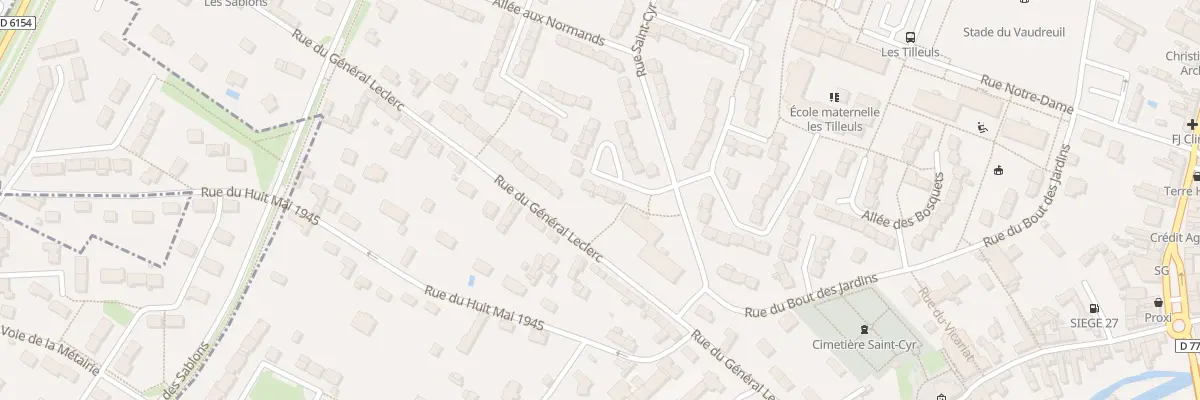 Plan du 3 All des Coutures au Vaudreuil