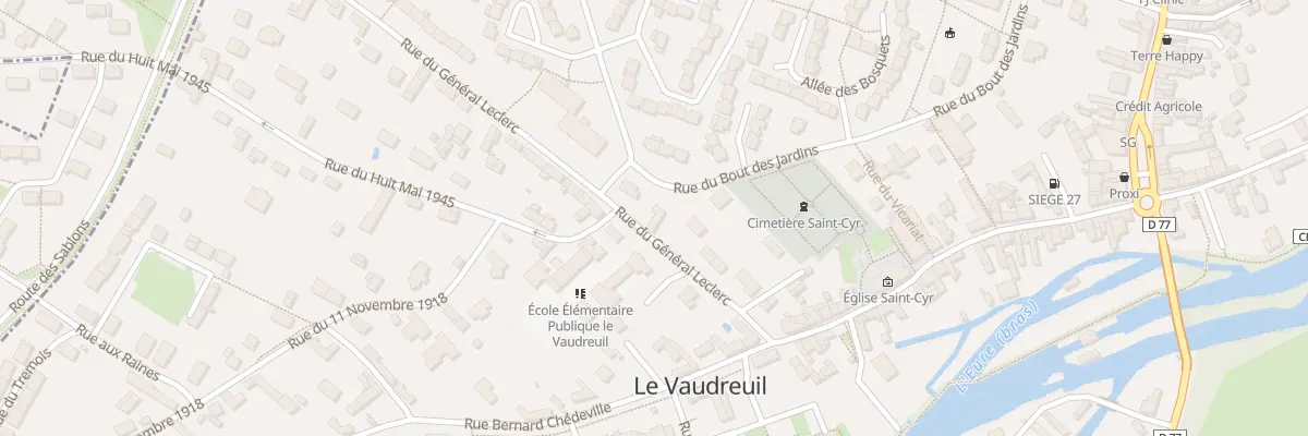 Plan du 10 Rue du Général Leclerc au Vaudreuil