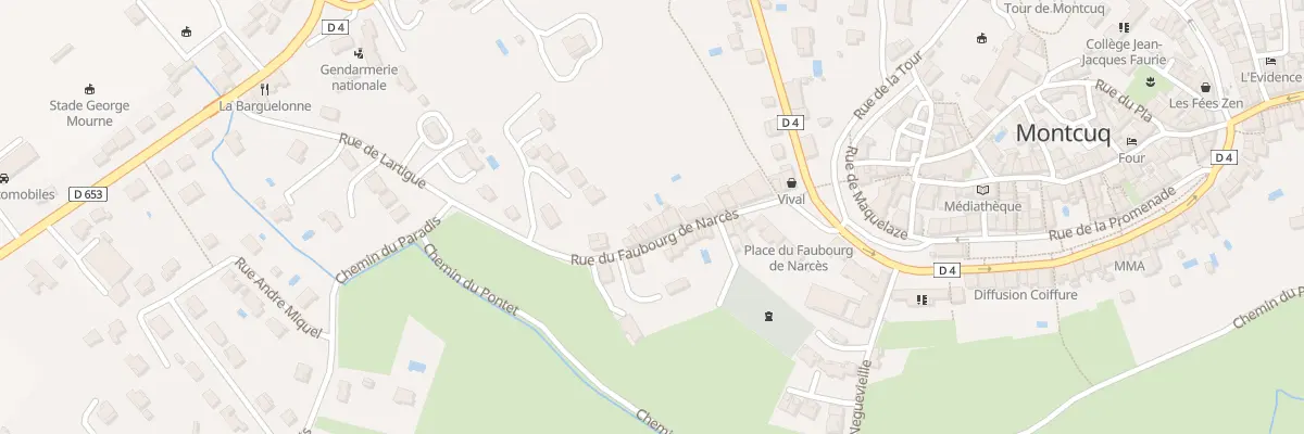 Plan du 16 Rue du Fbg de Narces à Montcuq-en-Quercy-Blanc