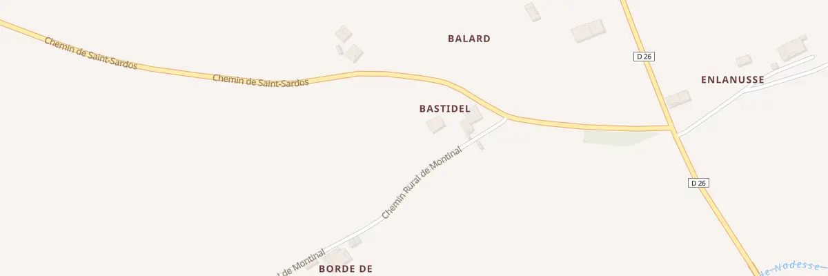 Plan du 32 Che de Montinal à Verdun-sur-Garonne