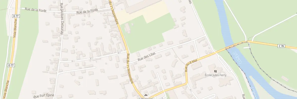Plan du 9 Rue des Lilas à Léry