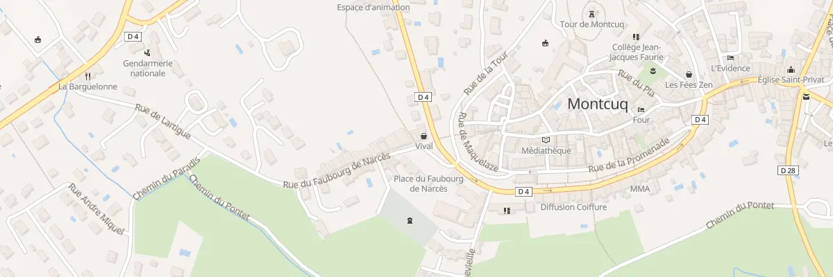 Plan du 2 Rue du Fbg de Narces à Montcuq-en-Quercy-Blanc