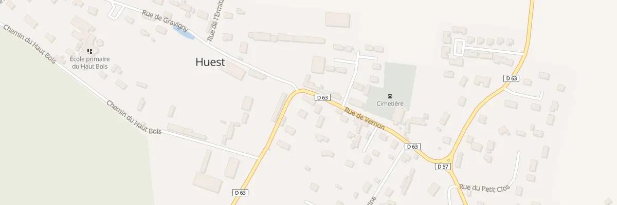 Plan du 2 Rue de Vernon à Huest