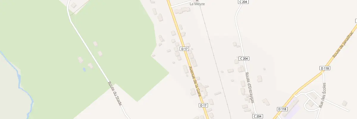 Plan du 27 Av de la Gare à La Meyze