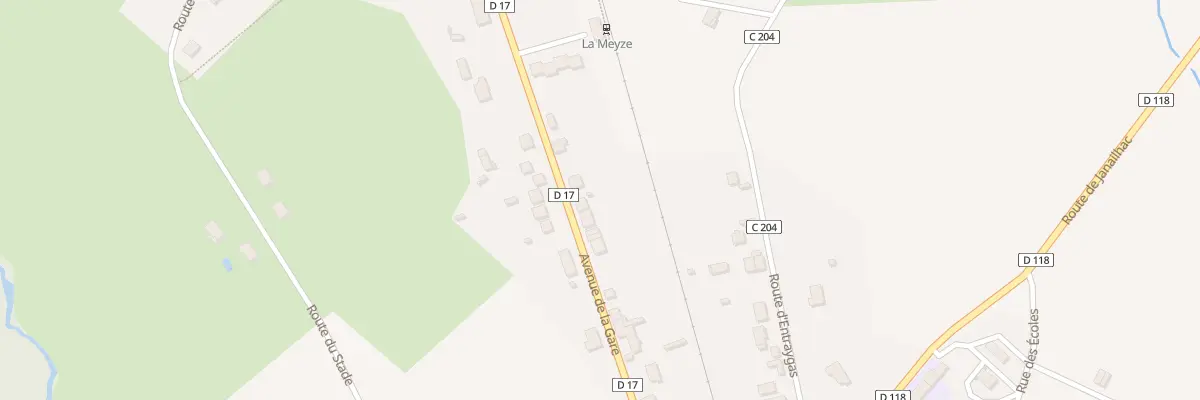 Plan du 22 Av de la Gare à La Meyze