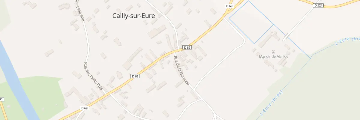 Plan du 1 Rue de la Garenne à Cailly-sur-Eure