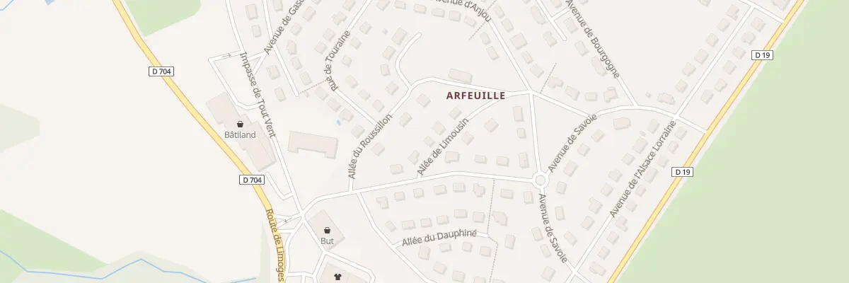 Plan du 3 All du Limousin à Saint-Yrieix-la-Perche