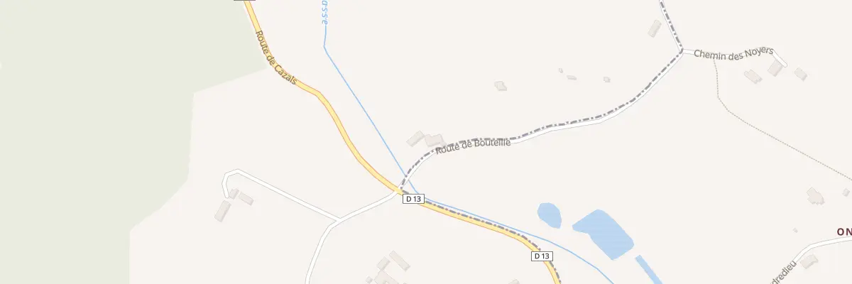 Plan du 53 Rte de Bouteille à Cazals