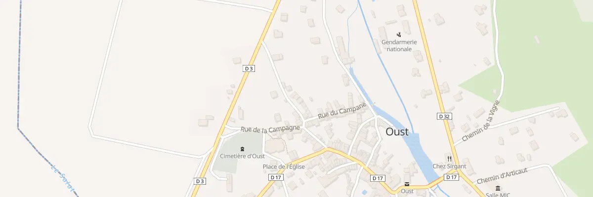 Plan du 12A Rue de la Campagne à Oust