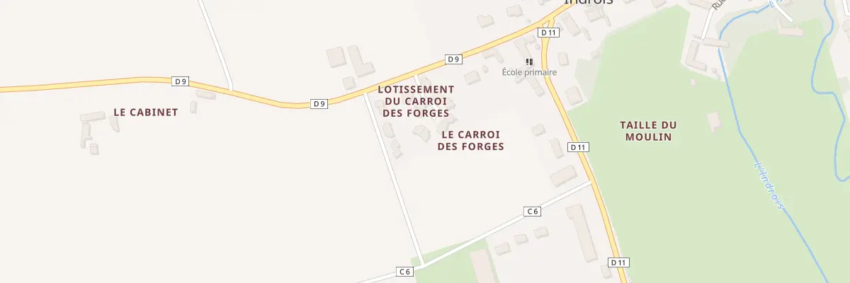 Plan du 9 Lot du Carroi des Forges à Loché-sur-Indrois