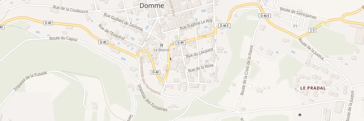 Plan du 6 Rue Porte de la Combe à Domme