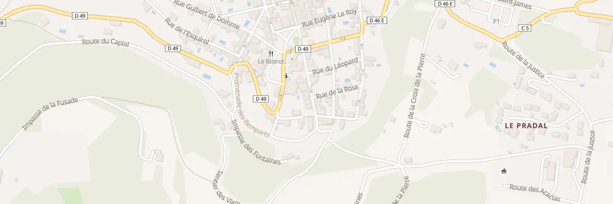 Plan du 14 Rue Porte de la Combe à Domme