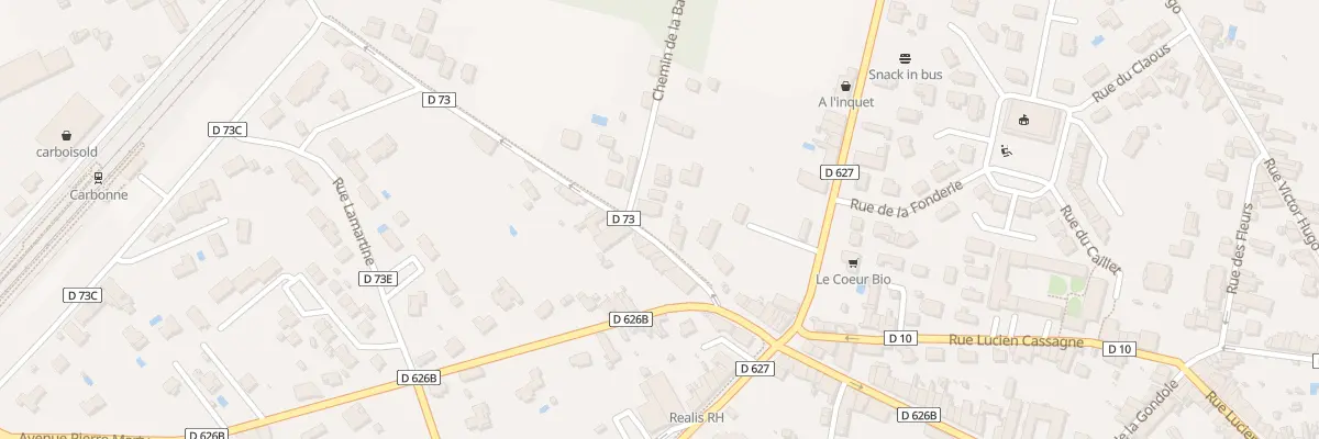 Plan du 8 Av de la Gare à Carbonne