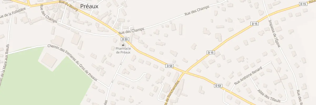 Plan du 421 Rue du Bourg à Préaux