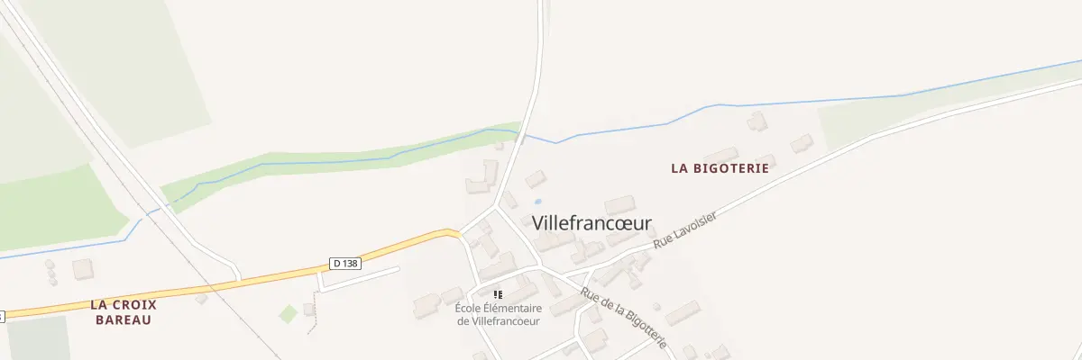 Plan du 1 Rue de la Fontaine St Pierre à Villefrancœur